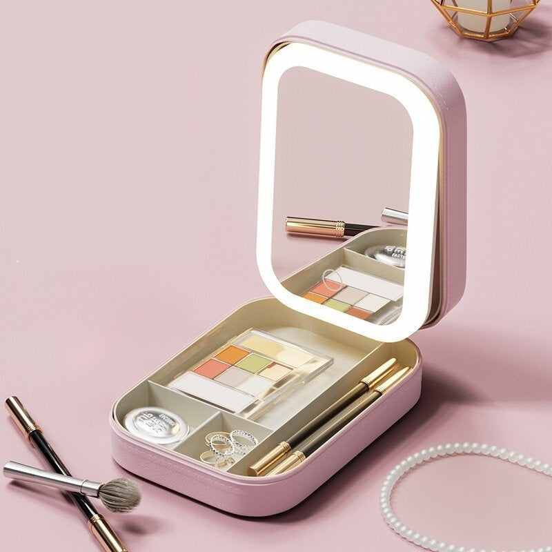 Lighted Cosmetic Storage Case: