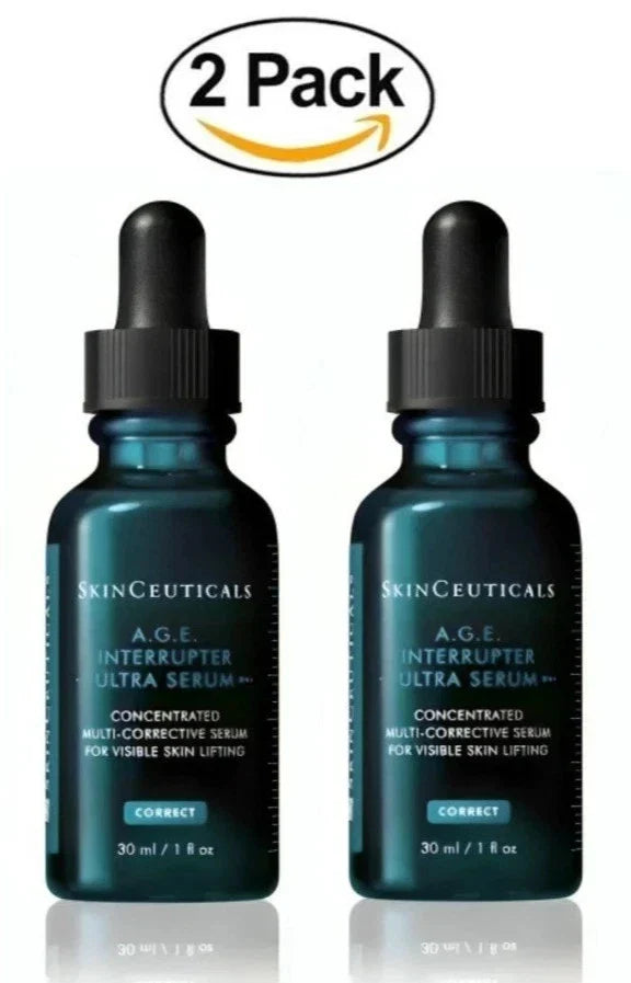 SkinCeuticals A.G.E. Interrupter Ultra Serum 1oz Full Size Pack of 2 Sealed