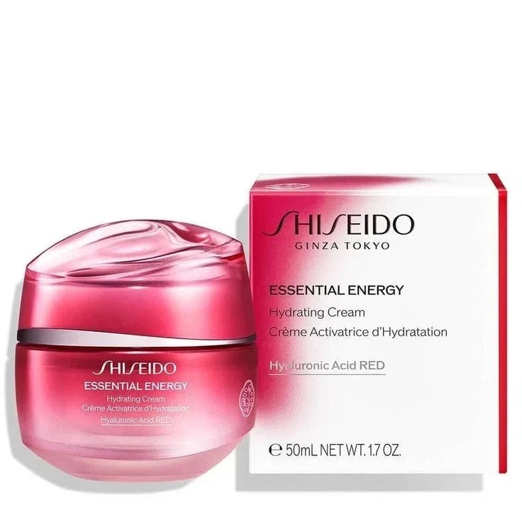 New Shiseido Essential Energy Hydrating Cream 1.7 oz / 50mL – Hyaluronic Acid – Red